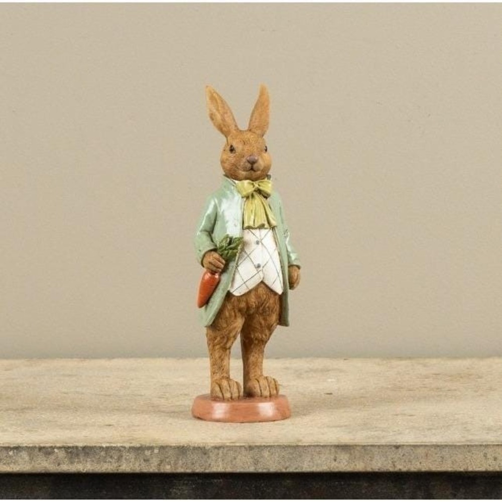 Ragon House Vintage Style Spring Easter 9.5" Bunny w/ Carrot Figurine NEW